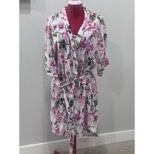 Show Me Your Mumu Floral Print Robe One Size OS Kimono Lightweight Pink